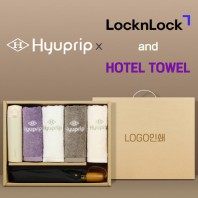 협립 3단60엔티크 고밀도 완전자동우산 +협립호텔코마170타월4P+락앤락슬림핏원터치텀블러-세트