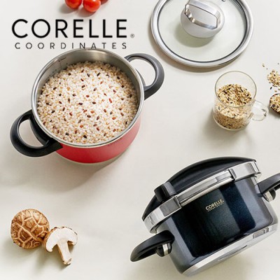 코렐_코디네이츠 원터치 압력밥솥 2IN1 (네이비펄/레드펄)