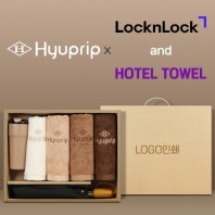 협립 3단60엔티크 고밀도 완전자동우산 +협립40수호텔코마180타월4P+락앤락 메트로카페-세트