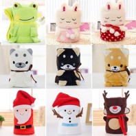 단체 동물 캐릭터 극세사 무릎 담요