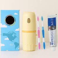 세븐몰 휴대용 곰돌이 칫솔통 칫솔 치약 2080 커플 세트 칫솔 꽂이 칫솔 보관함 양치컵