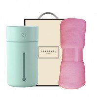 시즈넬 선물세트 클로버가습기+무릎담요