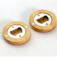 로페리아 냉장고 부착형 우드 원형 병따개(0216429)