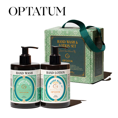 옵타움 OPTATUM 퍼퓸 핸드워시 & 핸드로션 2종 선물세트(우디 헤이즈향)