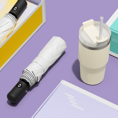 벨솔라 선물세트 자동 모던 암막 우양산 + 밀크티 텀블러