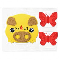 돼지콜크 냄비받침+실리콘 나비집게 Set