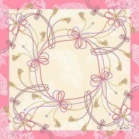 꽃리본 스카프 (60*60)