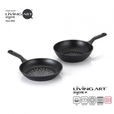 리빙아트 IH 후라이팬 궁중팬 28cm 2종세트