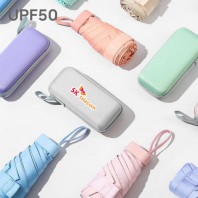 WB015 비단비 5단 6K 솔리드 사각파우치 UV양우산 (인쇄/케이스포함)