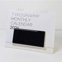 에코스마트 종이스프링 탁상달력(가로형-타이포그래픽))