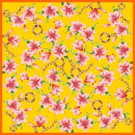 백합 스카프 60*60