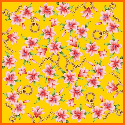 백합 스카프 60*60