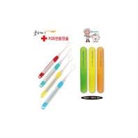 국산 칼라 치과용 칫솔 1P세트 /2중 미세모/치실 /여행용