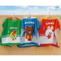 라인프렌즈 후드가운 비치타올 대형바스수건