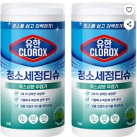 유한클로락스 청소세정살균티슈 프레시 센트 75매