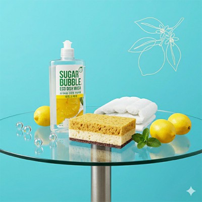 슈가버블 주방세제 순면 주방타올 떡수세미 주방용품세트