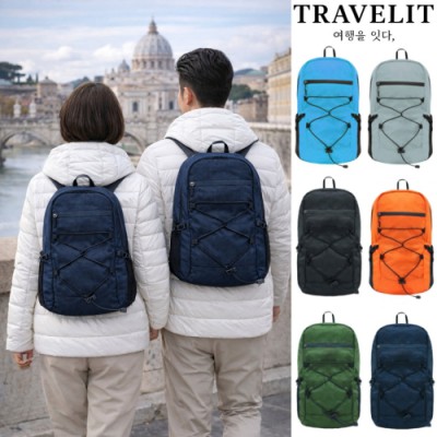 트래블잇 프리미엄 에어 폴딩백팩 PAB-02 초경량 등산가방-네이비