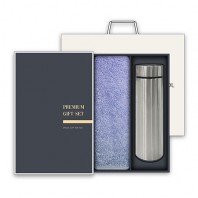 송월 프리미엄 텀블러세트 (뱀부혼방사 190g 1매 + 스마트텀블러 500ml 1개)