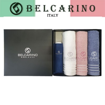 [벨카리노] 3단 슬림 우산 + 150g 면사타올 3P 멀티세트