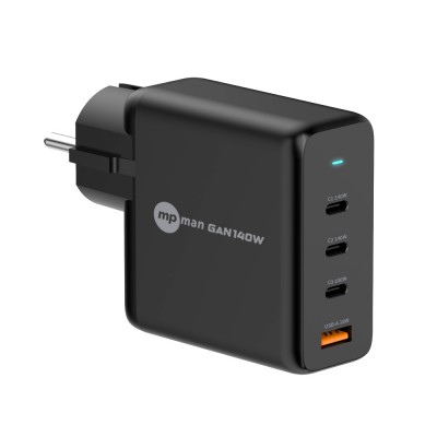 엠피맨 140W GaN PD PPS 멀티 4포트 접지 고속 충전기 C타입 초고속