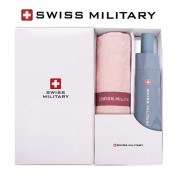 스위스밀리터리 친환경 3단수동 우산+120g면사타올 세트