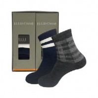 [엘르] 남성 수면양말 2족세트_색상랜덤