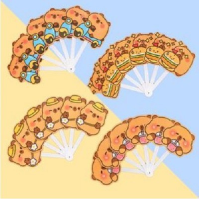 큐티 카피바라 접이식 부채 P2524