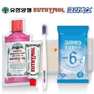 유시몰 유덴트세트 6호(치약20g+알칫솔1개+가글15ml+크리넥스쿨링물티슈)