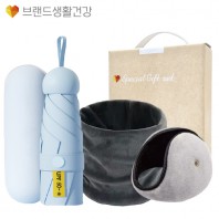 브생건 방한세트 96호(벨벳 넥워머+5단 6K UV암막 양우산+청음 귀마개)