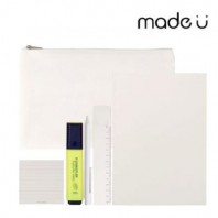 에브리데이 웰컴키트 기성노트 파우치형 D타입 노트, 볼펜, 포스트잇, 자, 형광펜, 파우치