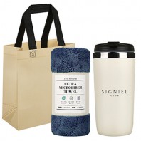 리얼 이중구조 텀블러 + 타올 선물세트