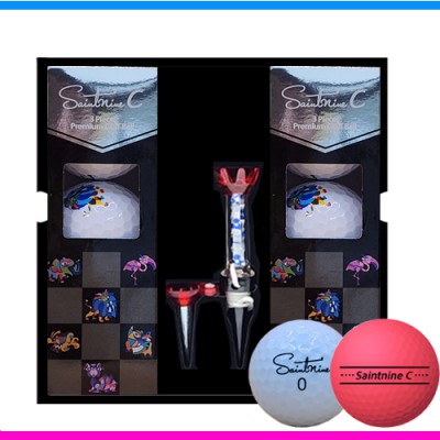 세인트나인 C 6구 자석티세트 (3PC) 세인트나인 골프공 6구 캐릭터 골프공 6구