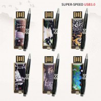 빛나 민족의 유산 시리즈 자개 2종세트 (USB메모리+자개볼펜 3.0 16GB~128GB) 6종 이미지