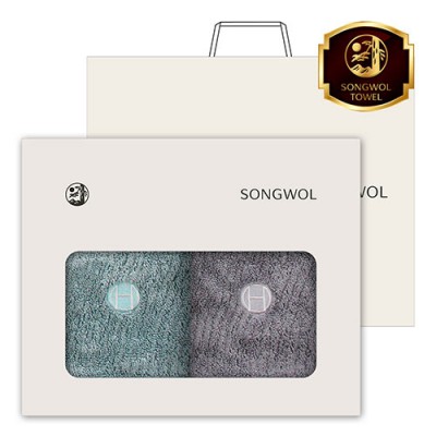 송월 호텔컬렉션 200g  플로우44 세면타월 2매세트