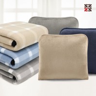 그리드체크특대쿠션담요