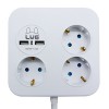 러그박스 3구 사각큐브 USB 멀티탭 1.4m