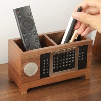 로페리아 시계모양 고급 원목 달력 연필꽂이(0216398)