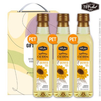 DO 탑셰프 PET해바라기유 500ml 3개