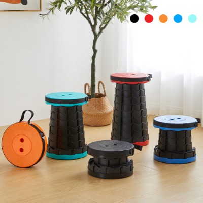 휴대용 접이식 텔레스코픽 스툴의자 블랙투톤