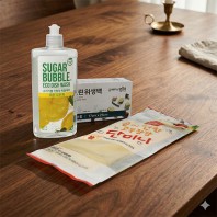 슈가버블 주방세제 고무장갑 위생백 3종세트