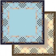 테두리 체크 스카프