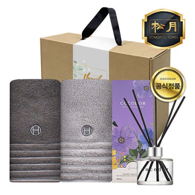 송월 프리미엄 디퓨저 3종세트 (호텔 필라라인40 2매 + 코코도르 200ml 1개)