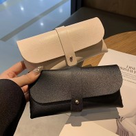 430_빈티지 버튼 가죽 안경 케이스