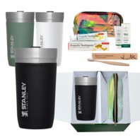 스탠리 고 진공 텀블러 블랙 여행용 세면 세안 파우치 선물세트