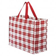 타포린가방체크무늬레드