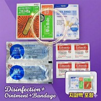 대일밴드 아쿠아 방수밴드 혼합 12매 마데카솔 연고 구급파우치 9종세트