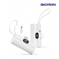 시크론 도킹형 듀얼 LED 디스플레이 보조배터리 5,000mAh CC-510 (C타입메인)