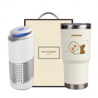 시즈넬 선물세트 카카오춘식이 스탠다드텀블러+차량용 공기청정기