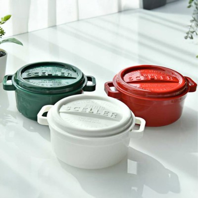 실리 푸드팟 3p세트(화이트+그린+레드)