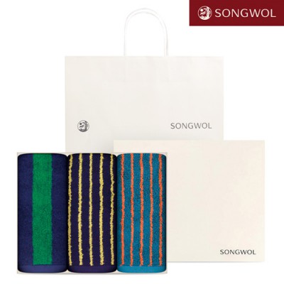 [송월타올] 송월 듀얼 스트라이프40 (180g) 3P 타올세트